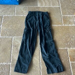 american eagle corduroy black cargos size 2